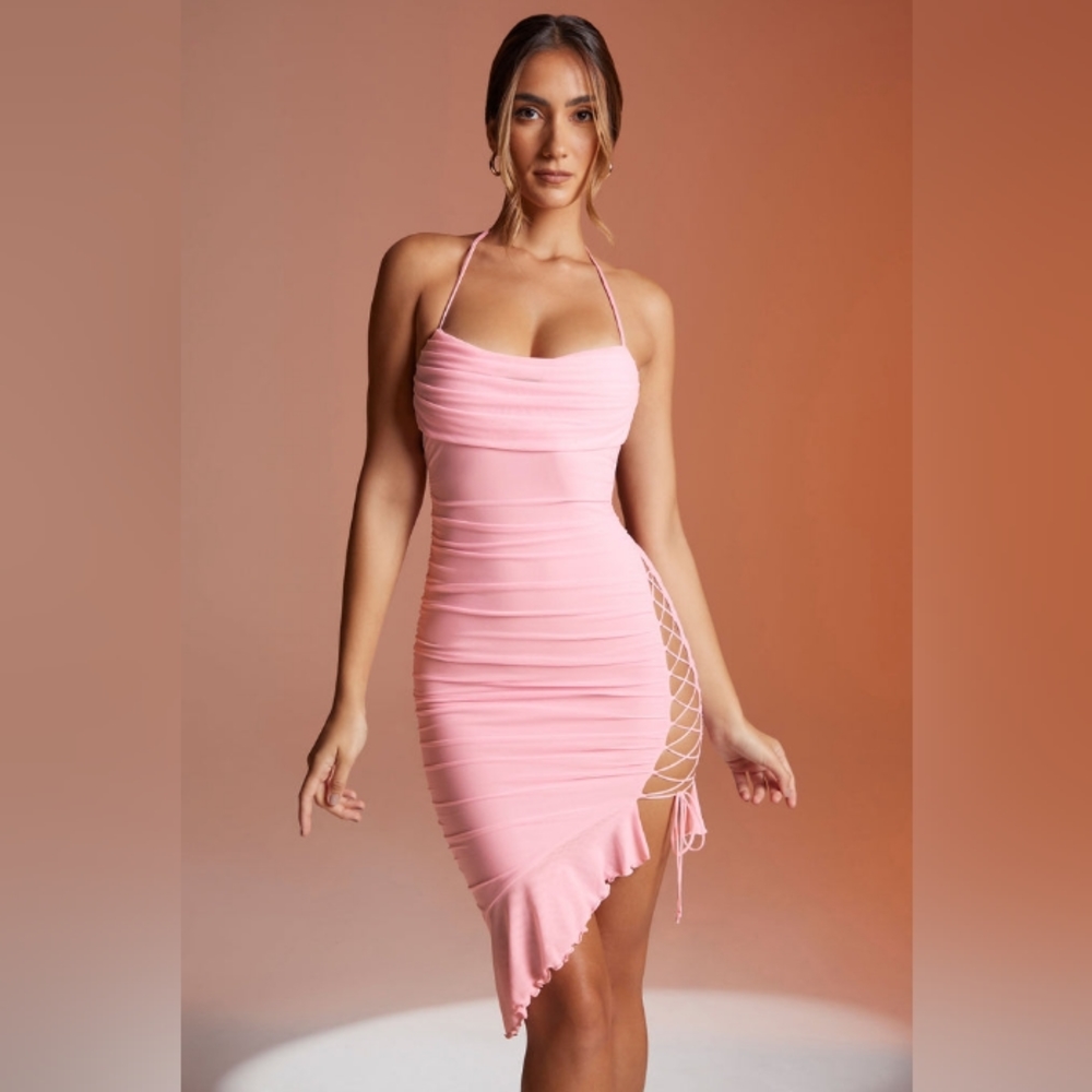 Pink Ruched Dress
